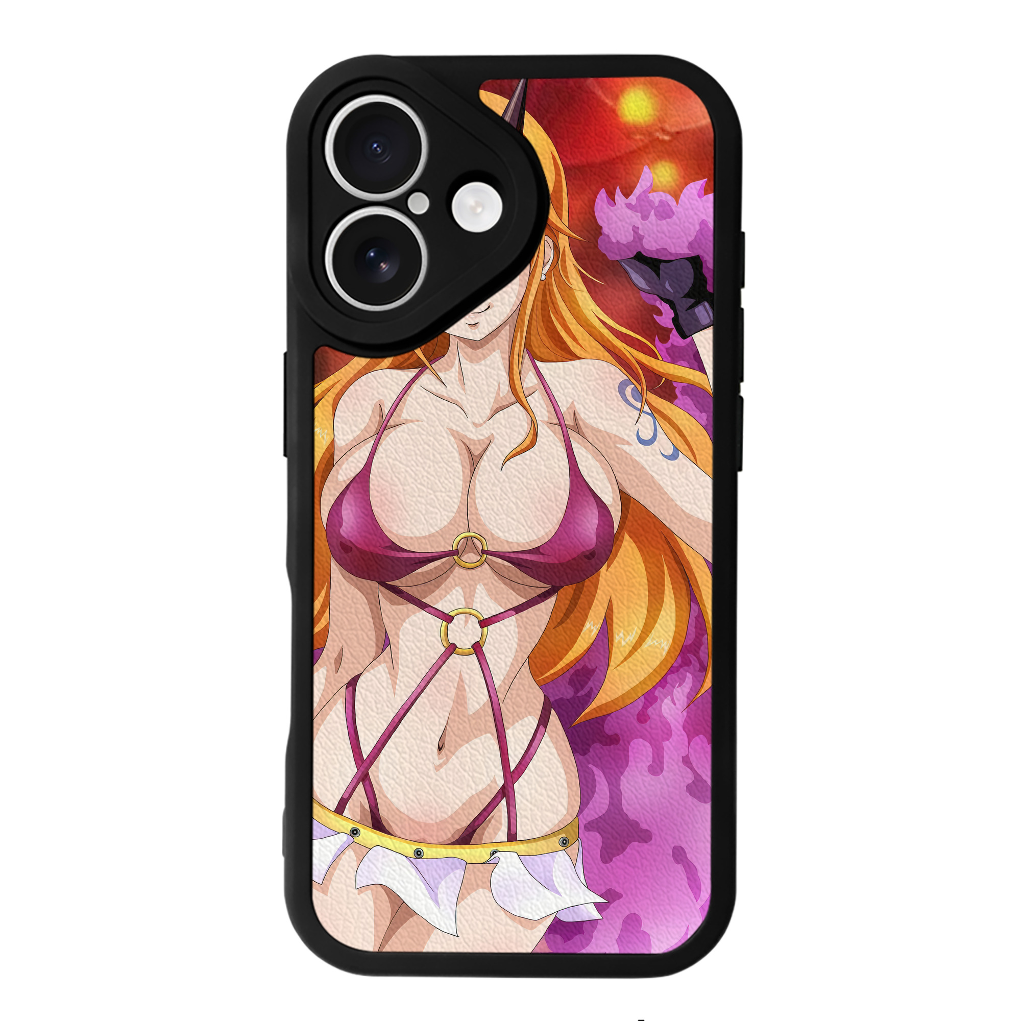 （画像用） ワンピース ONE PIECE 【iPhone 16シリーズ対応】シリコンスマホケース（レザー調） 材質：シリコン